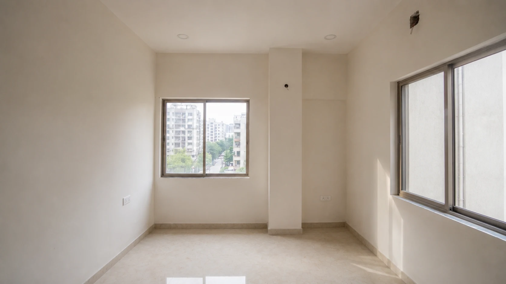 Bedroom — before and after — before