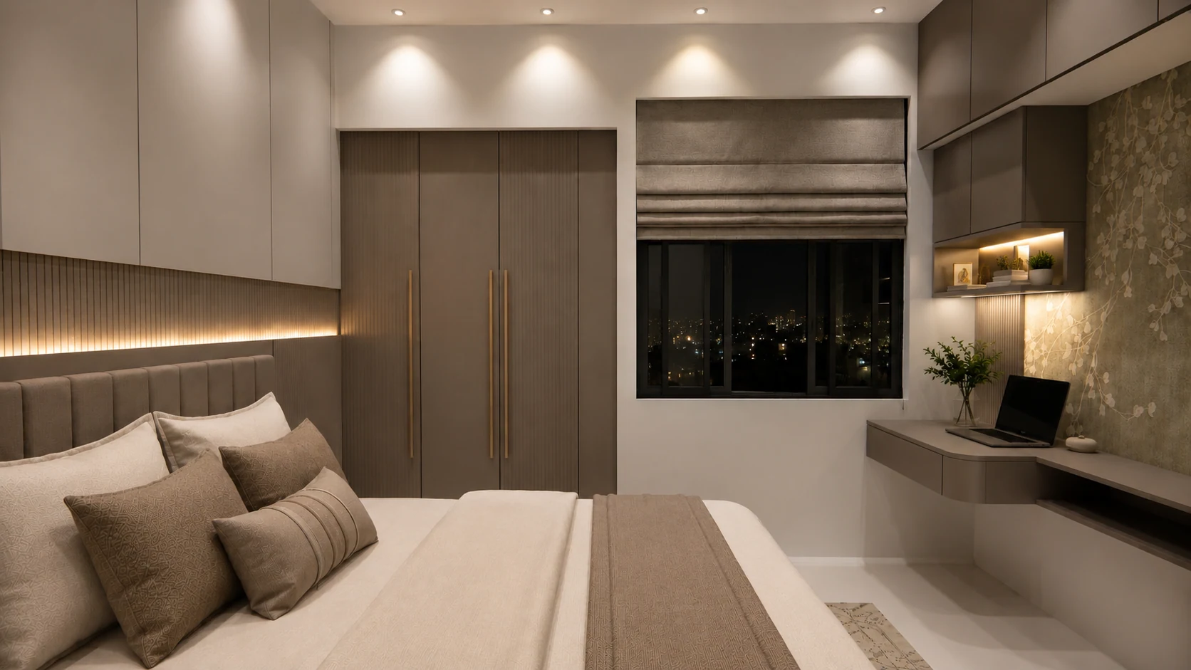 Master bedroom — before and after — after