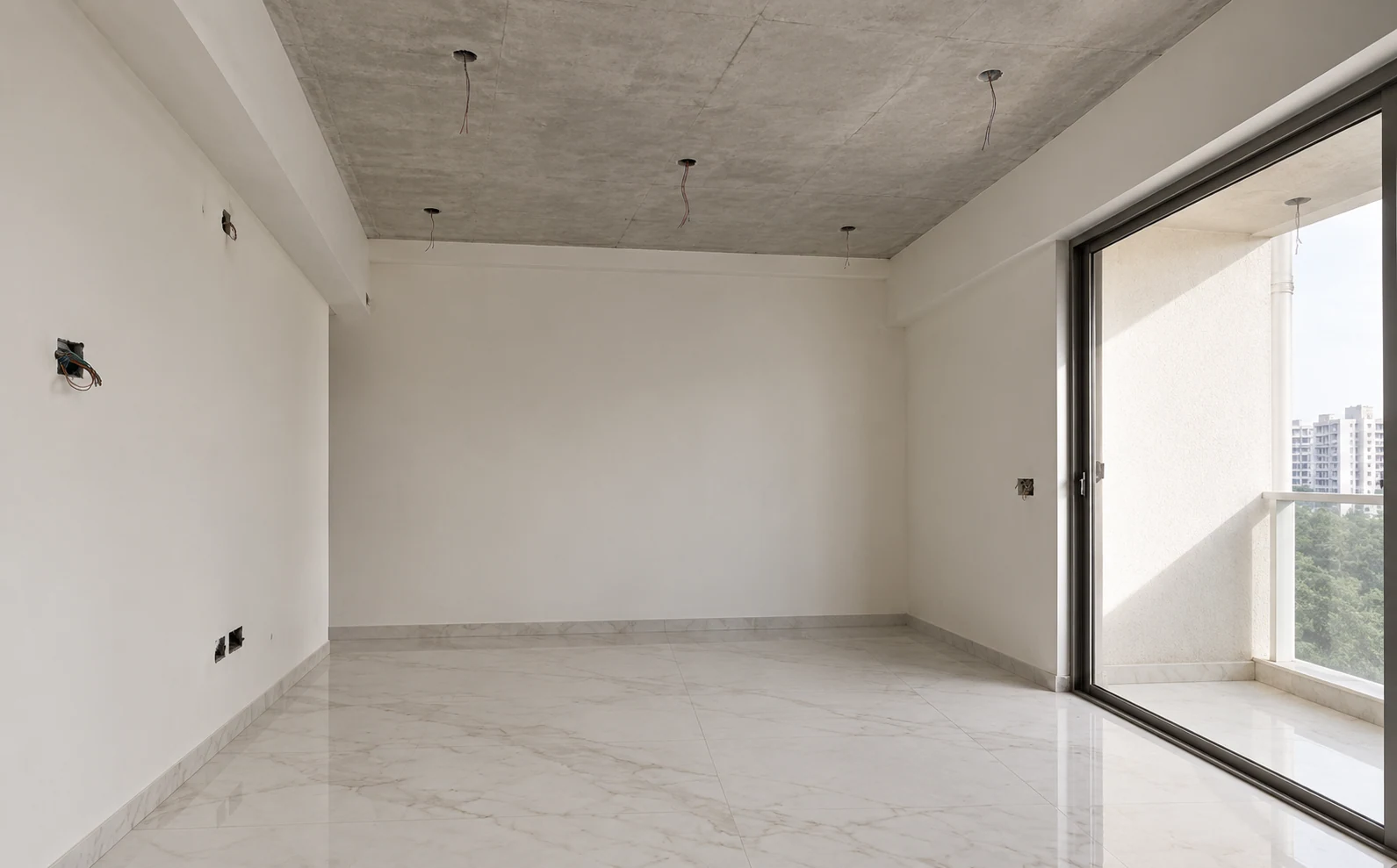 Bedroom — before and after — before