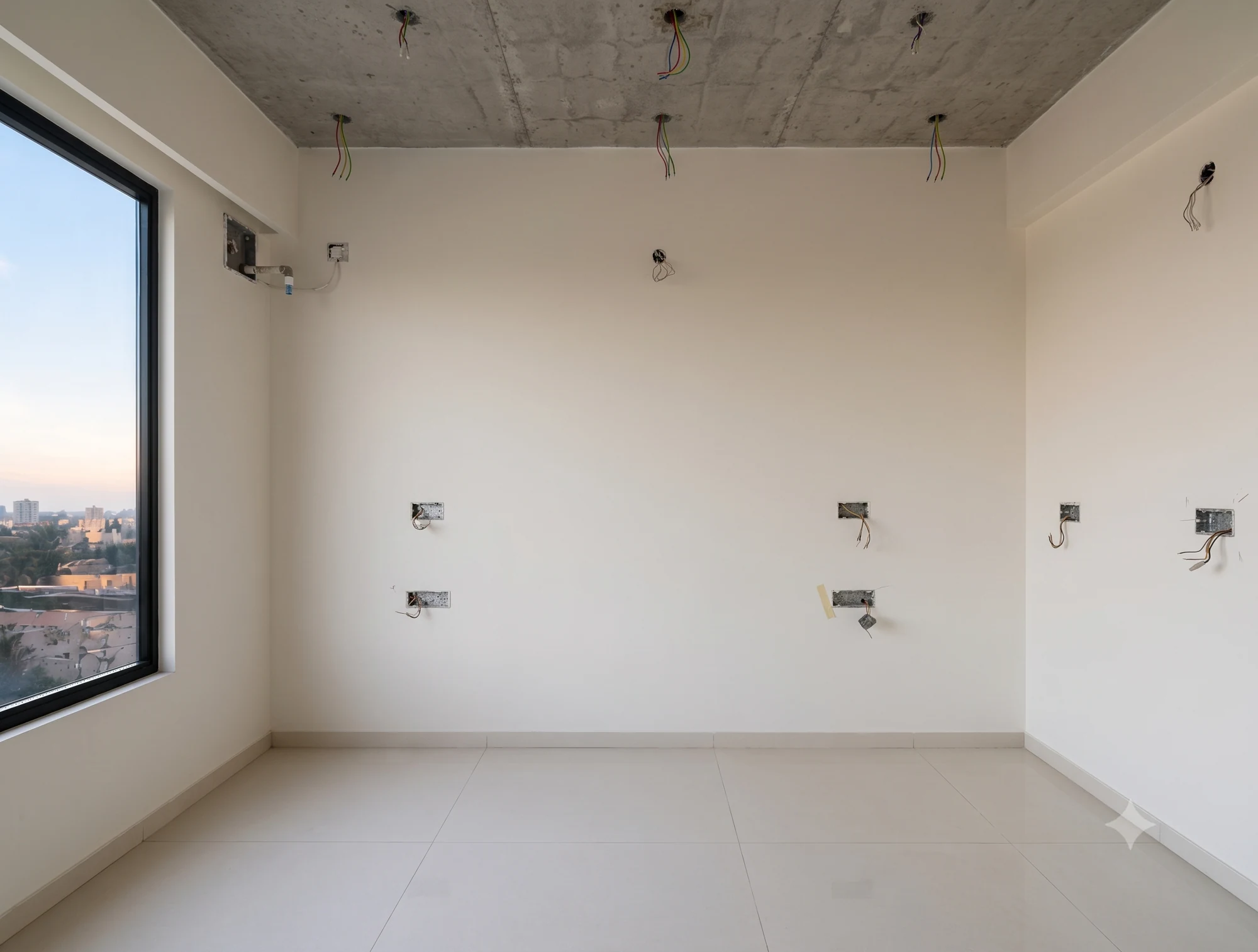 Second bedroom — before and after — before