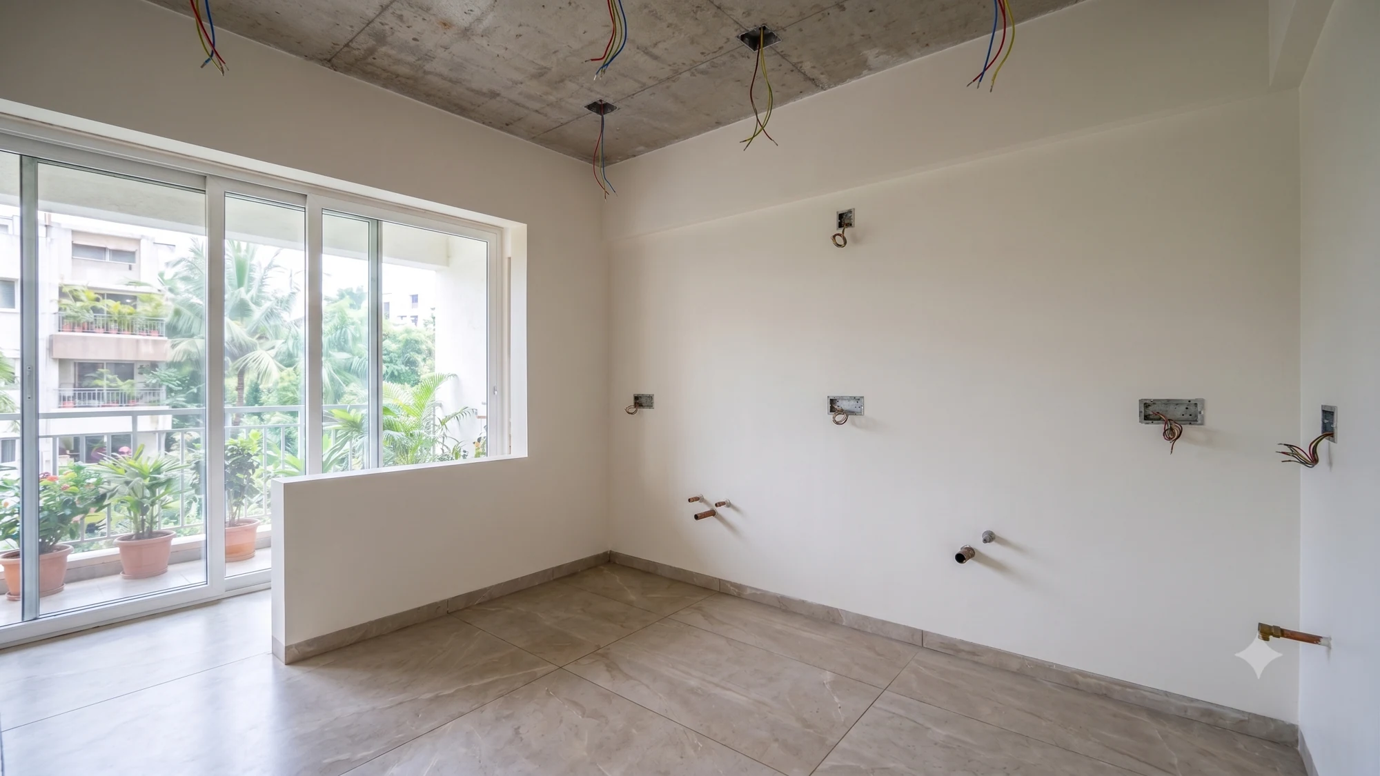 Kitchen — before and after — before
